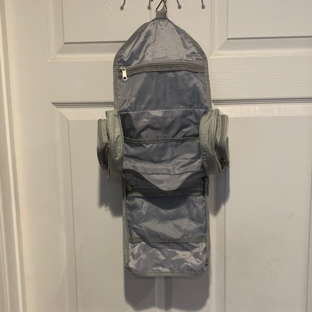 Light Gray Travel Duffle Bag with Front Buckle - Picture 2 of 4